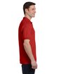 Hanes Adult 50/50 EcoSmart Jersey Pocket Polo deep red ModelSide