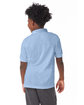 Hanes Youth 50/50 EcoSmart® Jersey Knit Polo light blue ModelBack