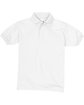 Hanes Youth 50/50 EcoSmart® Jersey Knit Polo WHITE FlatFront