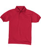 Hanes Youth 50/50 EcoSmart® Jersey Knit Polo DEEP RED FlatFront
