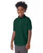 Hanes Youth 50/50 EcoSmart® Jersey Knit Polo deep forest ModelQrt