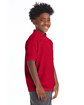 Hanes Youth 50/50 EcoSmart® Jersey Knit Polo deep red ModelSide