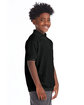 Hanes Youth 50/50 EcoSmart® Jersey Knit Polo black ModelSide