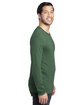 Threadfast Apparel Unisex Ultimate CVC Long-Sleeve T-Shirt forest green ModelSide