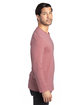 Threadfast Apparel Unisex Ultimate CVC Long-Sleeve T-Shirt maroon heather ModelSide