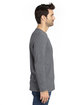Threadfast Apparel Unisex Ultimate CVC Long-Sleeve T-Shirt charcoal heather ModelSide