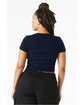 Bella + Canvas Ladies' Micro Ribbed Baby Tee solid navy blend ModelBack