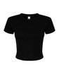 Bella + Canvas Ladies' Micro Ribbed Baby Tee solid blk blend OFFront