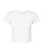 Bella + Canvas Ladies' Micro Ribbed Baby Tee solid wht blend OFFront
