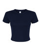 Bella + Canvas Ladies' Micro Ribbed Baby Tee solid navy blend OFFront