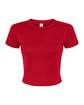 Bella + Canvas Ladies' Micro Ribbed Baby Tee solid red blend OFFront