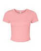 Bella + Canvas Ladies' Micro Ribbed Baby Tee solid pink blend OFFront