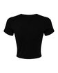 Bella + Canvas Ladies' Micro Ribbed Baby Tee solid blk blend OFBack