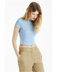 Bella + Canvas Ladies' Micro Ribbed Baby Tee sol baby bl blnd ModelSide
