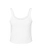 Bella + Canvas Ladies' Micro Ribbed Scoop Tank solid wht blend OFFront