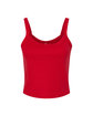 Bella + Canvas Ladies' Micro Ribbed Scoop Tank solid red blend OFFront