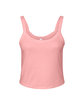 Bella + Canvas Ladies' Micro Ribbed Scoop Tank solid pink blend OFFront