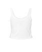 Bella + Canvas Ladies' Micro Ribbed Scoop Tank solid wht blend OFBack