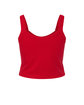Bella + Canvas Ladies' Micro Ribbed Scoop Tank solid red blend OFBack