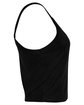 Bella + Canvas Ladies' Micro Ribbed Scoop Tank solid blk blend OFSide