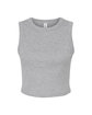 Bella + Canvas Ladies' Micro Rib Muscle Crop Tank athletic heather OFFront