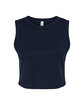 Bella + Canvas Ladies' Micro Rib Muscle Crop Tank solid navy blend OFFront