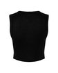 Bella + Canvas Ladies' Micro Rib Muscle Crop Tank solid blk blend OFBack