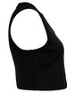 Bella + Canvas Ladies' Micro Rib Muscle Crop Tank solid blk blend OFSide