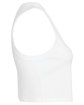 Bella + Canvas Ladies' Micro Rib Muscle Crop Tank solid wht blend OFSide