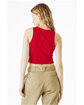 Bella + Canvas Ladies' Micro Ribbed Racerback Tank solid red blend ModelBack