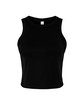 Bella + Canvas Ladies' Micro Ribbed Racerback Tank solid blk blend OFFront