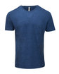 Threadfast Apparel Unisex Triblend Short-Sleeve T-Shirt royal blk trblnd OFFront