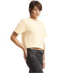 American Apparel Ladies' Fine Jersey Boxy T-Shirt cream ModelSide