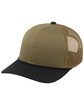 Pacific Headwear Trucker Snapback Braid Cap moss green/ blk ModelQrt