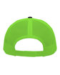 Pacific Headwear Trucker Snapback Hat black/ neon grn ModelBack