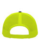 Pacific Headwear Trucker Snapback Hat black/ neon yllw ModelBack