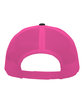 Pacific Headwear Trucker Snapback Hat black/ pink ModelBack