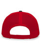 Pacific Headwear Trucker Snapback Hat black/ red/ blk ModelBack