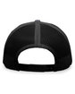 Pacific Headwear Trucker Snapback Hat graphite/ black ModelBack