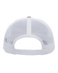 Pacific Headwear Trucker Snapback Hat SILVER/ WHITE ModelBack