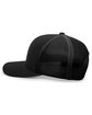 Pacific Headwear Trucker Snapback Hat black FlatFront