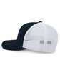 Pacific Headwear Trucker Snapback Hat navy/ white FlatFront