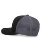 Pacific Headwear Trucker Snapback Hat black/ graphite FlatFront