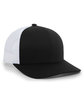 Pacific Headwear Trucker Snapback Hat black/ white OFFront