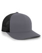 Pacific Headwear Trucker Snapback Hat graphite/ black OFFront