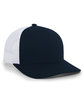 Pacific Headwear Trucker Snapback Hat navy/ white OFFront