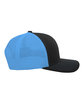 Pacific Headwear Trucker Snapback Hat black/ neon blue ModelSide