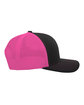 Pacific Headwear Trucker Snapback Hat black/ pink ModelSide