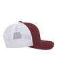 Pacific Headwear Trucker Snapback Hat cardinal/ white ModelSide