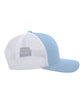 Pacific Headwear Trucker Snapback Hat colum blue/ wht ModelSide